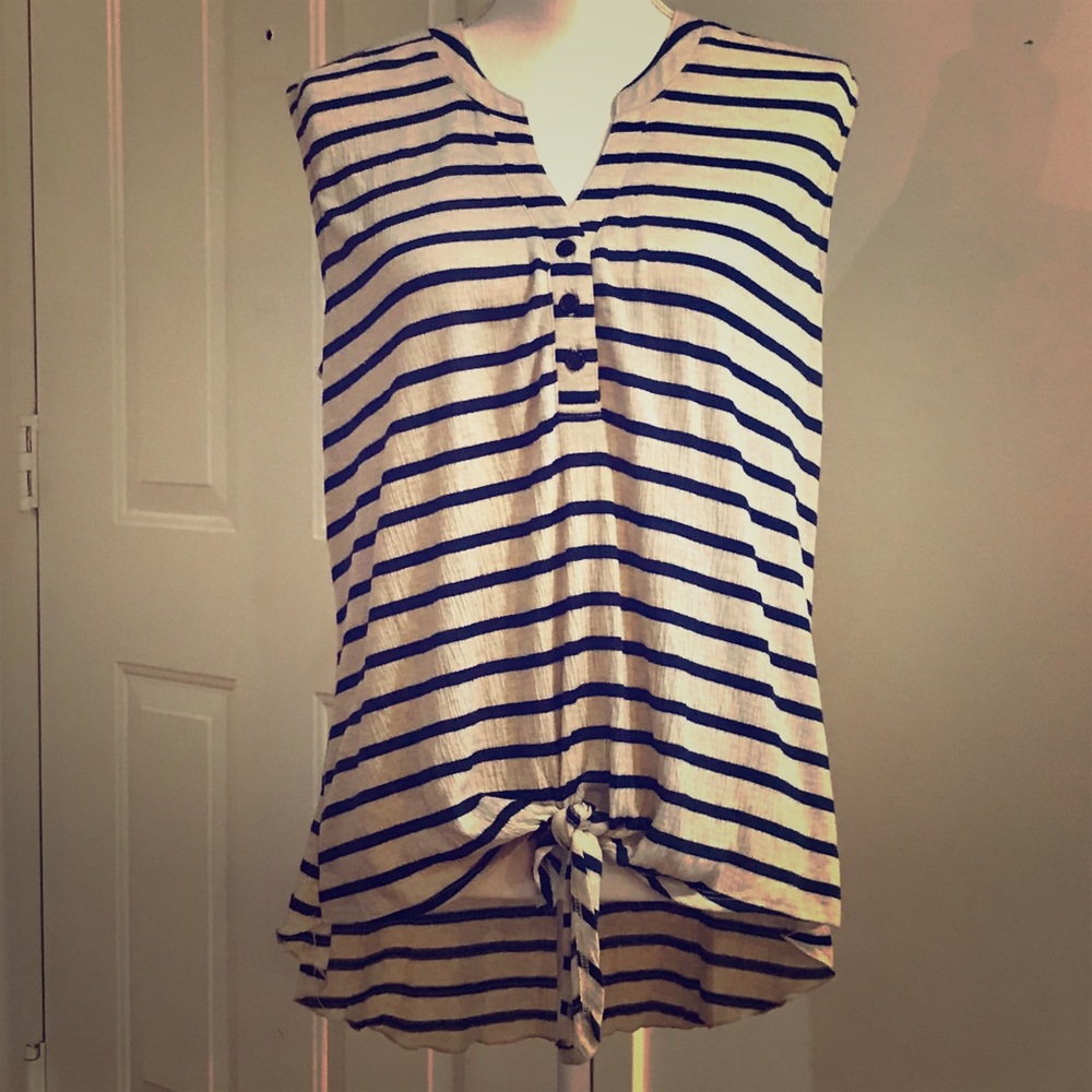 French Laundry striped sleeveless top